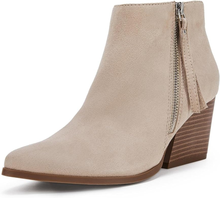 Liyuandian Pointed Toe Chelsea Boots High Chunky Heel Side Zipper Slim Fit Ankle Boots | Amazon (US)