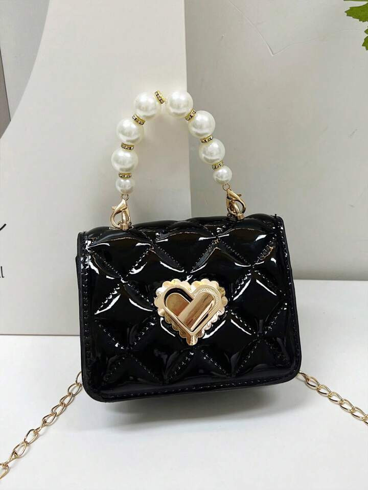 Fashion Pearl Design Kids' Handbag For Girls, Lovely Mini Children's Bag, Chain Crossbody Casual ... | SHEIN