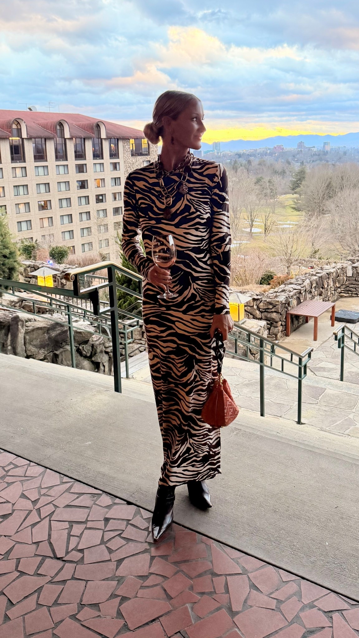 Dress: Anthropologie x Reformation (small)
Boots: old (linked similar)
Bag: Fendi