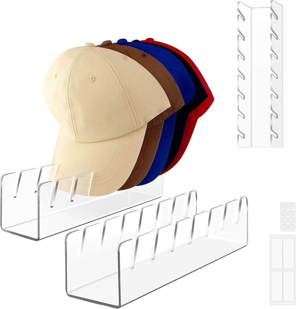 Hat Stand for Baseball Caps, Acrylic Hat Organizer for Baseball Caps, Hat Stands for Display, Bas... | Amazon (US)
