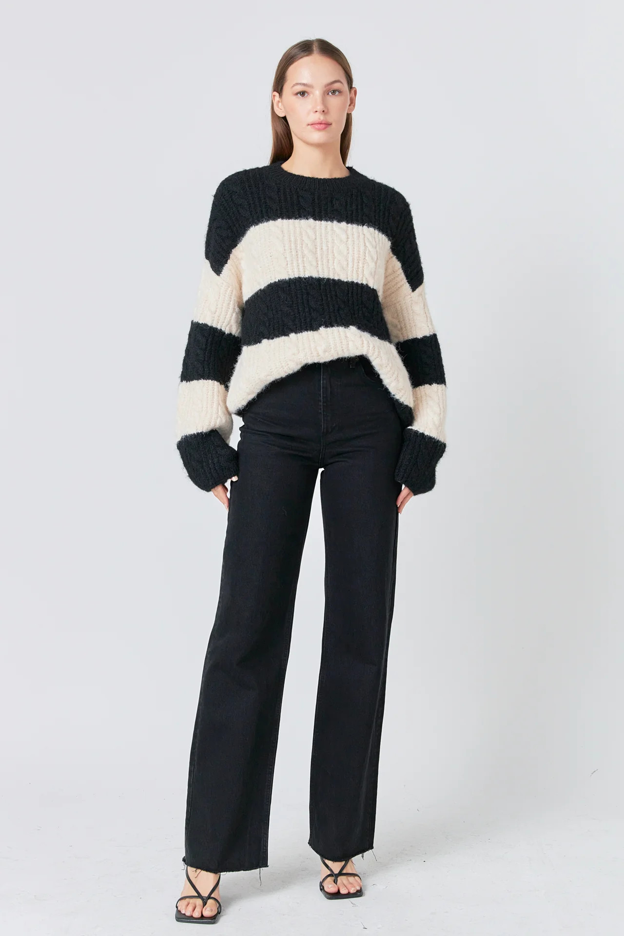 Striped Chunky Sweater | Endless Rose