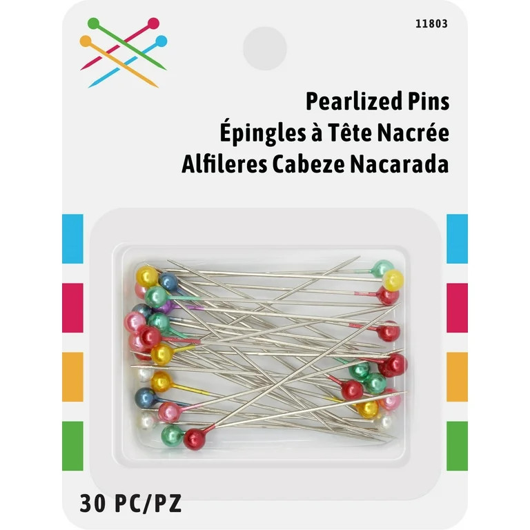 Straight Sewing Pearlized Pins (30 Count) | Walmart (US)