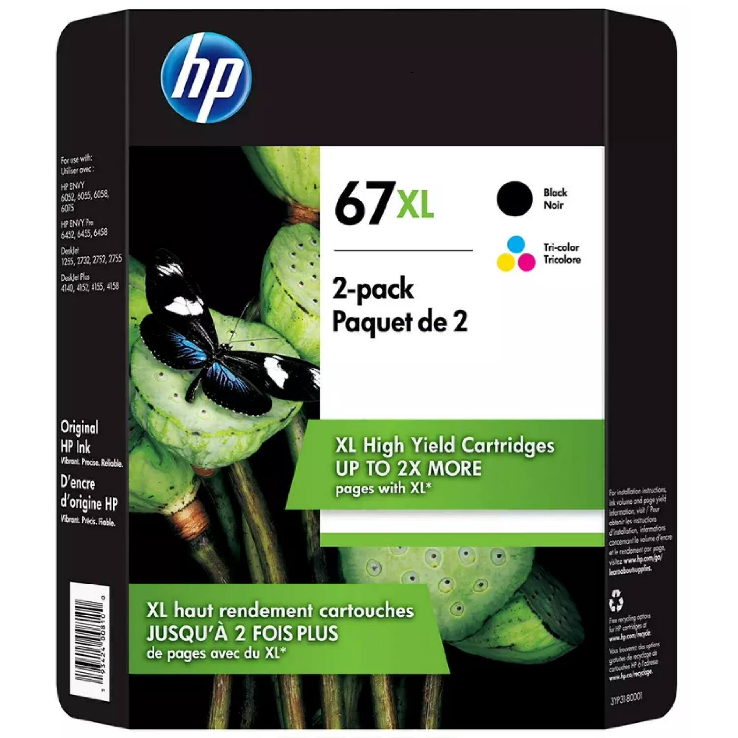 HP - 67XL Black and 67XL Tri-Color (Yellow, Cyan, Magenta) Ink Cartridges Combo Original | Best Buy U.S.