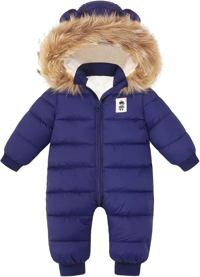 Baby Girl Winter Snowsuit Newborn Boy Warm Coat Toddler Snow Suit Infant Clothes | Amazon (US)