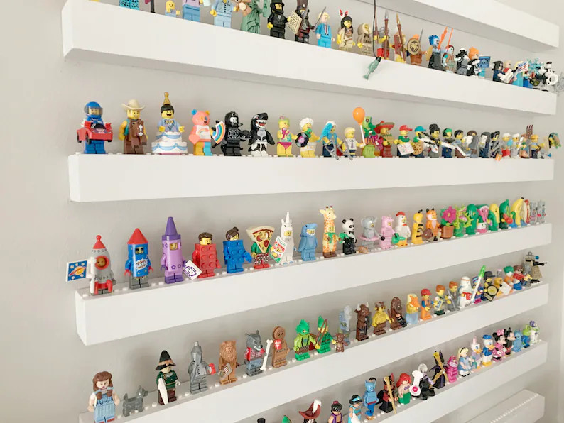 Minifig Display Shelf Customizable Color Plates FREE SHIPPING - Etsy | Etsy (US)