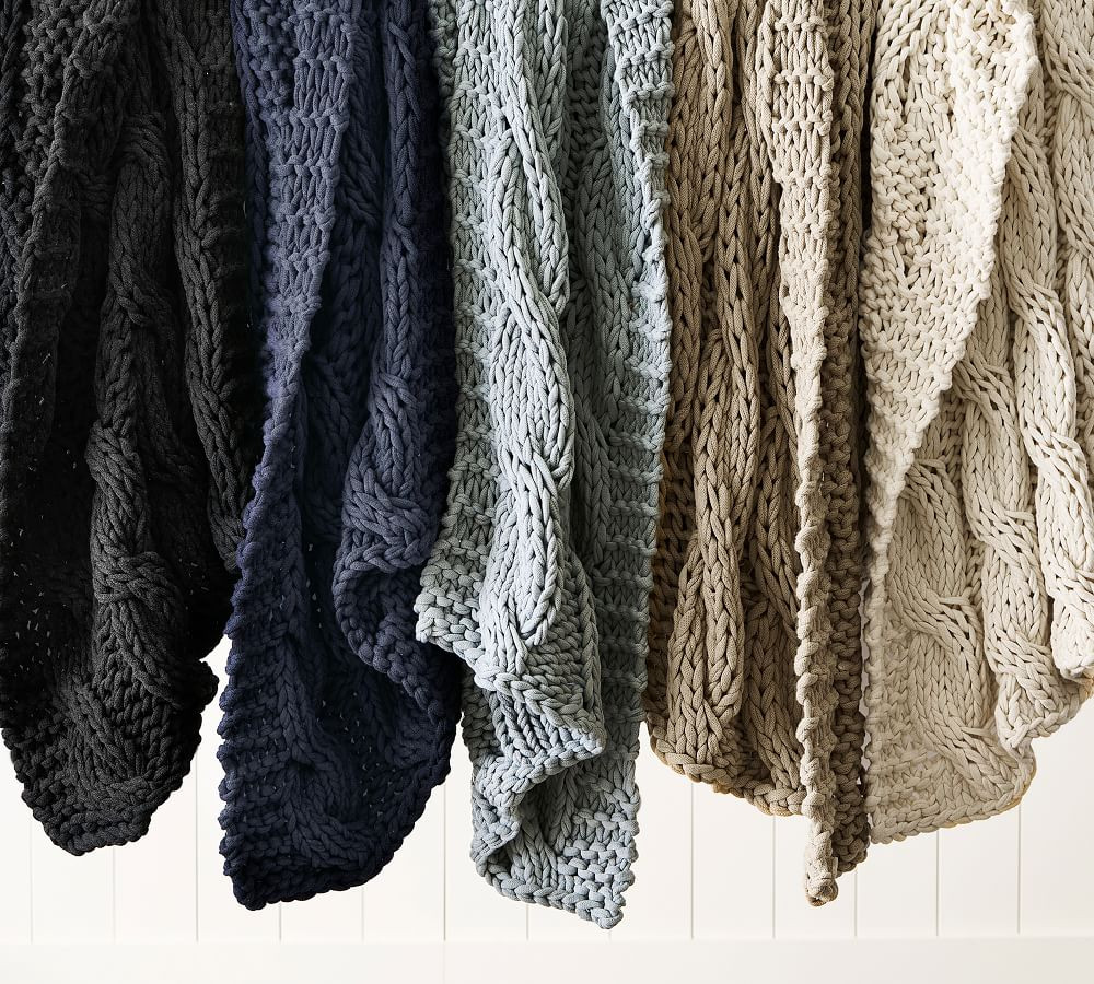 Colossal Handknit Throw | Pottery Barn (US)