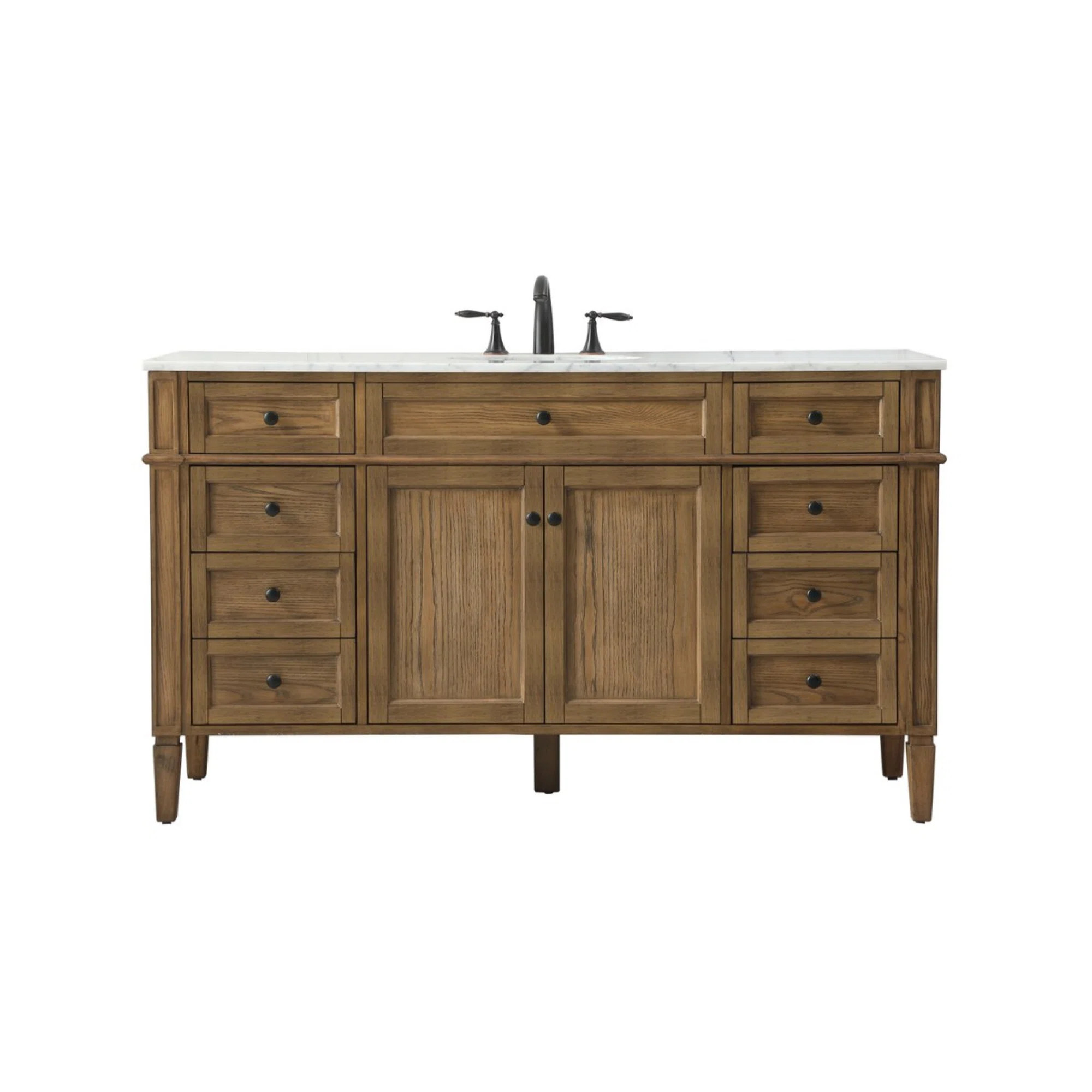 Rivers 60'' Single Bathroom Vanity with Marble Top | Wayfair North America