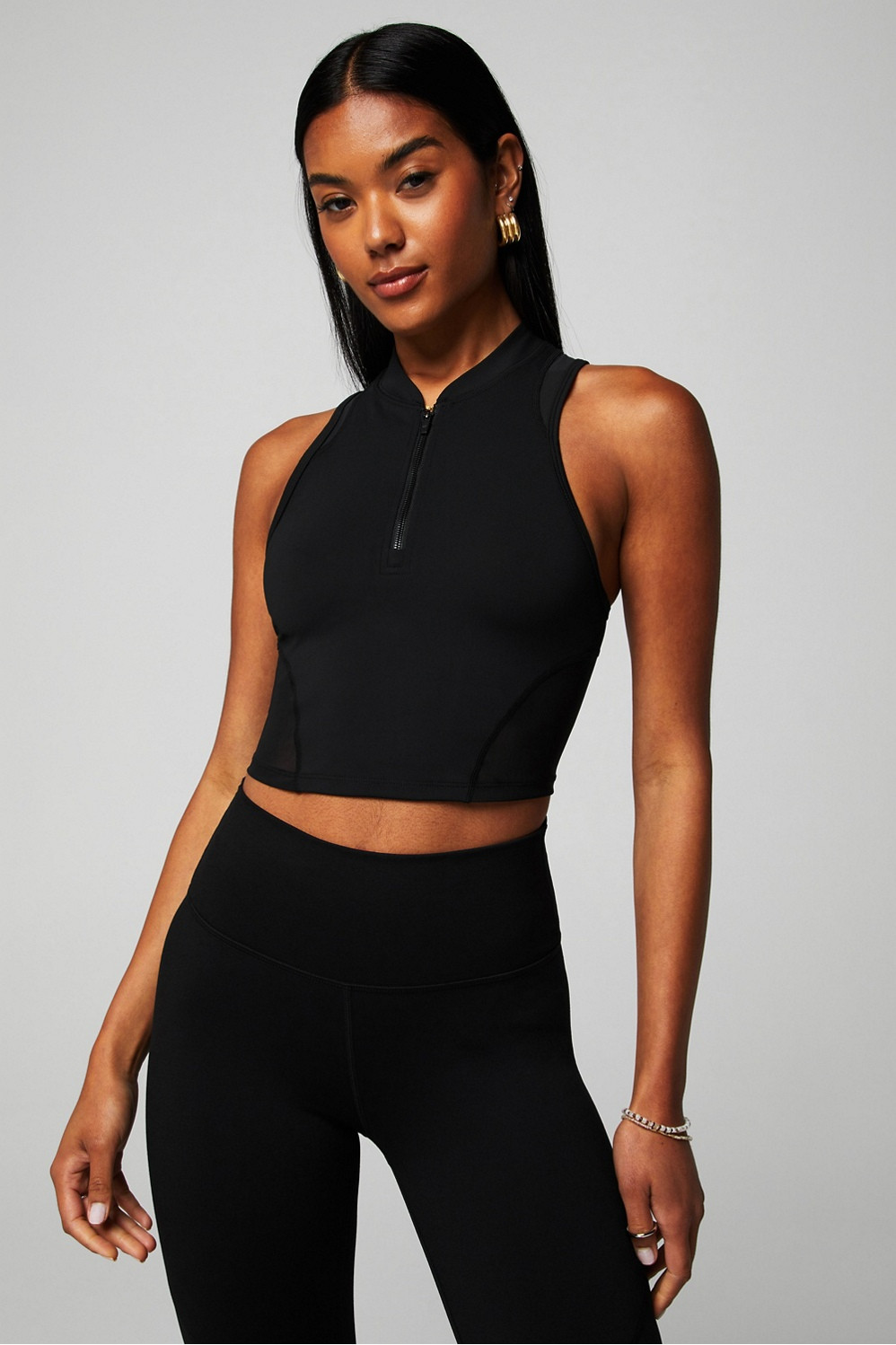 Half-Zip Heatwave Crop Tank | Fabletics - North America