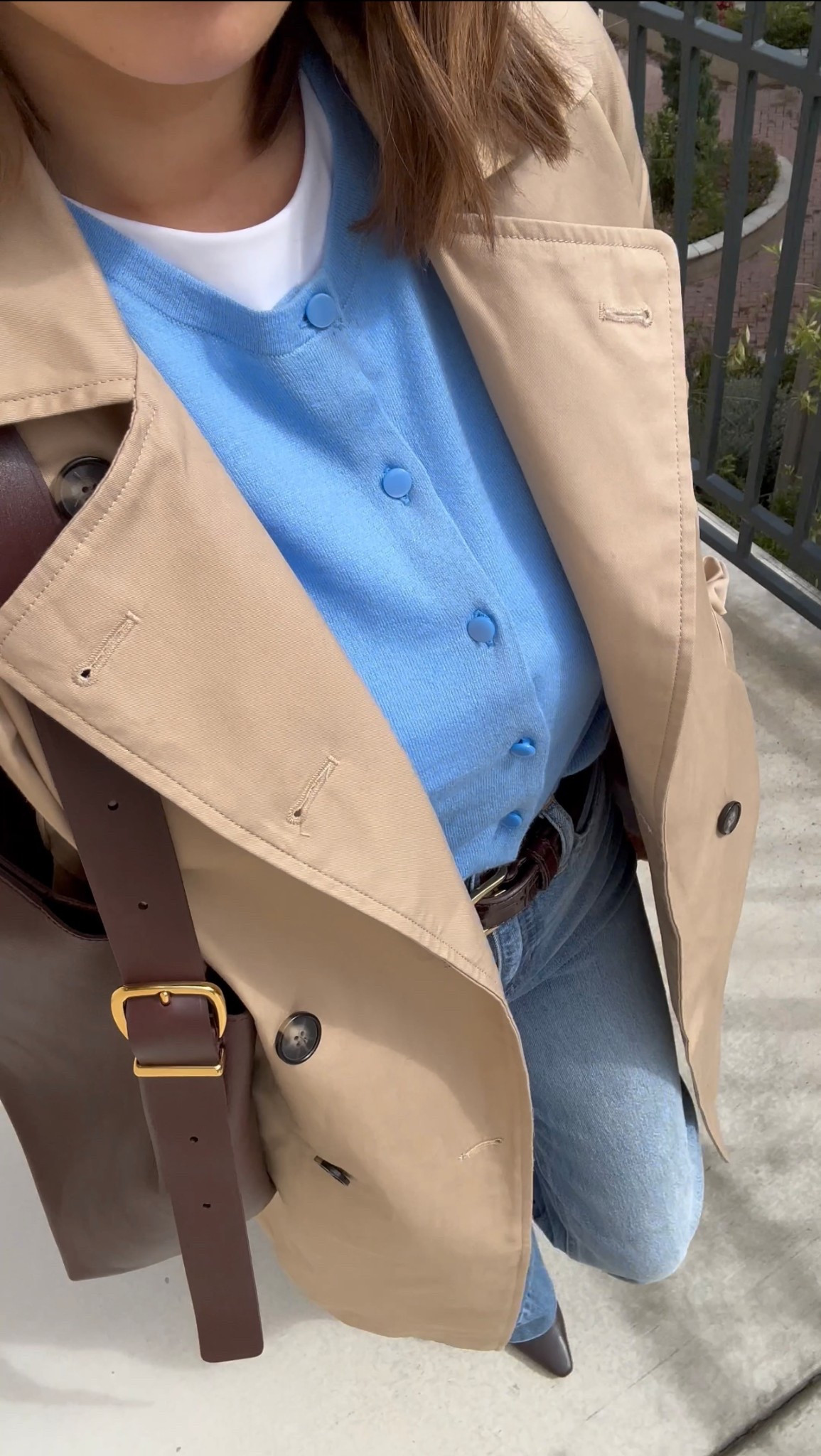 Spring outfit details 

Everlane trench coat 
Cardigan 
Belt 
Jcrew denim trousers 
Madewell tote - 25% off for insiders 

#LTKSeasonal #LTKSaleAlert #LTKStyleTip