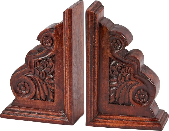 Primitives by Kathy Wooden Classic Bookend Set, Dark Academia Home D\u00e9cor, Gifts for Book Rea... | Amazon (US)