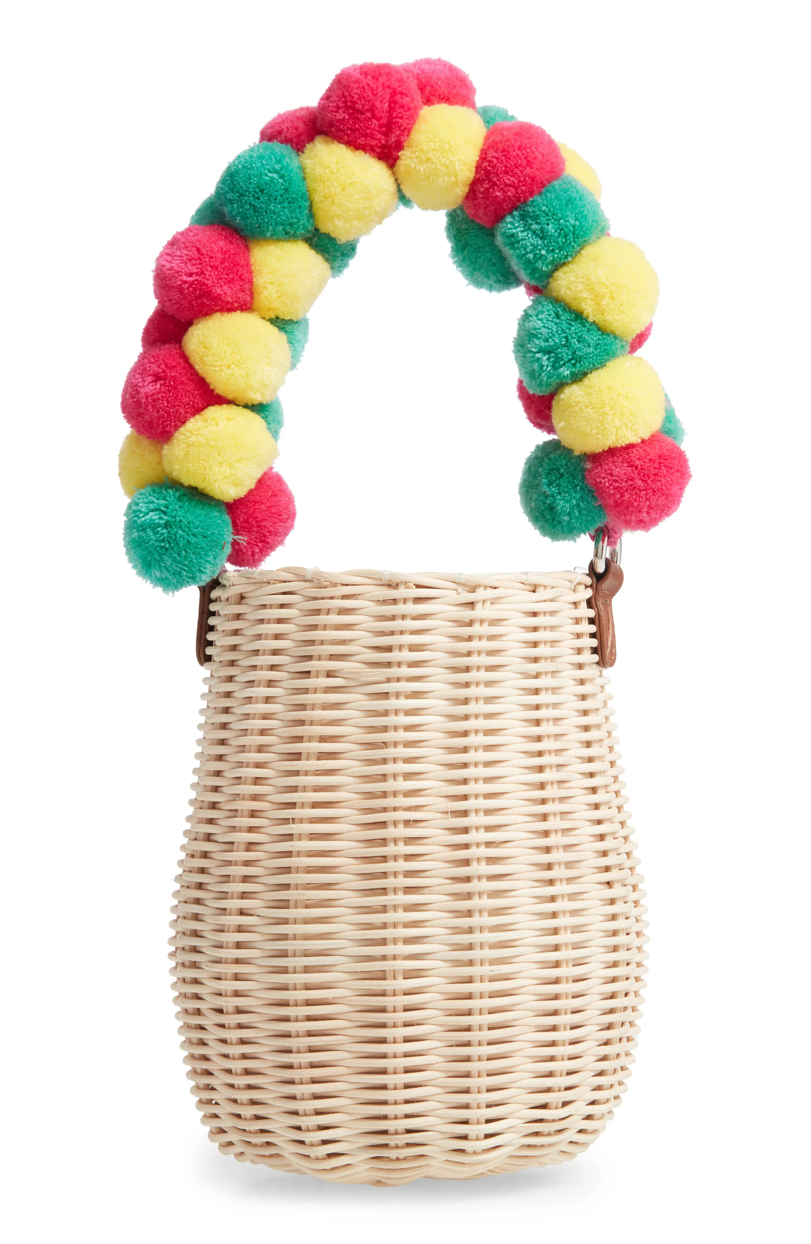 Halogen X Atlantic-Pacific Pompom Wicker Bag - | Nordstrom