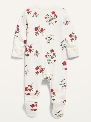 Unisex Holiday-Print Footed One-Piece for Baby | Old Navy (US)