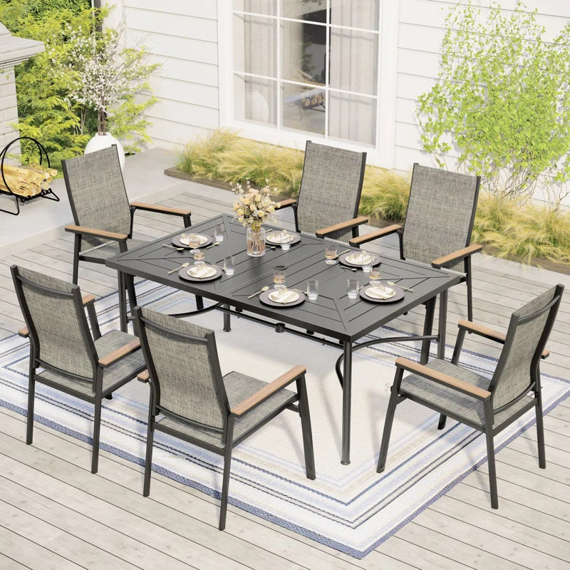 Argyri Rectangular 6 - Person 64" Long Dining Set | Wayfair North America