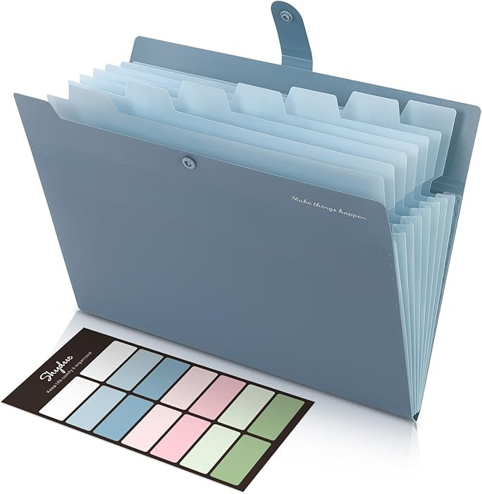 SKYDUE Expanding File Organizer with 8 Pockets, Accordion File Folders with Labels, Portable Docu... | Amazon (US)