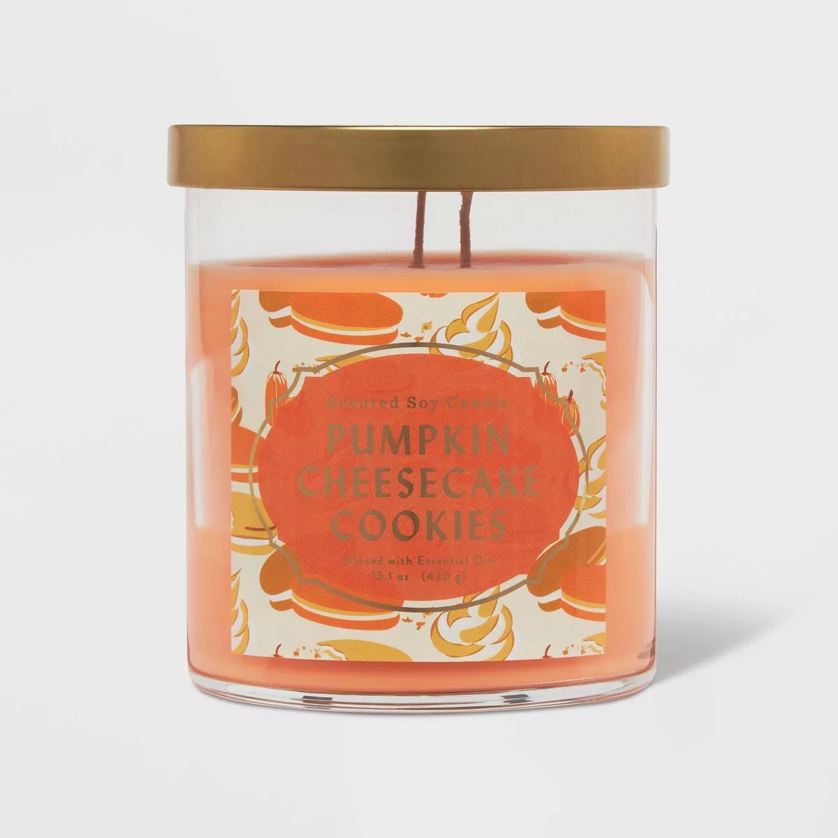 15.1oz Pumpkin Cheesecake Cookie Jar Candle Orange - Opalhouse™ | Target