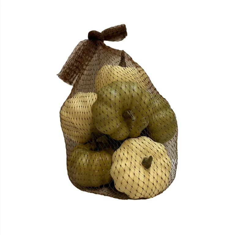 Harvest Mini Foam Pumpkins, Green and Cream, 8 Pack, by Way To Celebrate | Walmart (US)