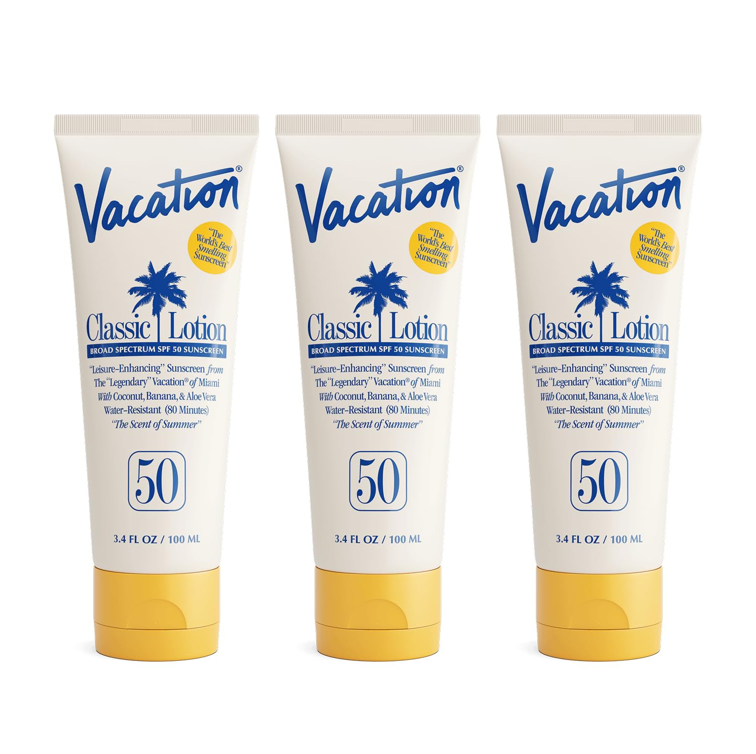 Vacation Classic Sunscreen Lotion SPF 50, Water-Resistant, Lightweight, Transparent on All Skin T... | Amazon (US)