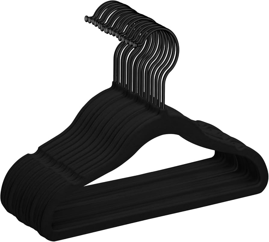 MIZGI Baby Velvet Hangers,Non-Slip Kids & Toddler Hangers,11.8 Inch Hangers for Baby Clothes,Pack... | Amazon (US)