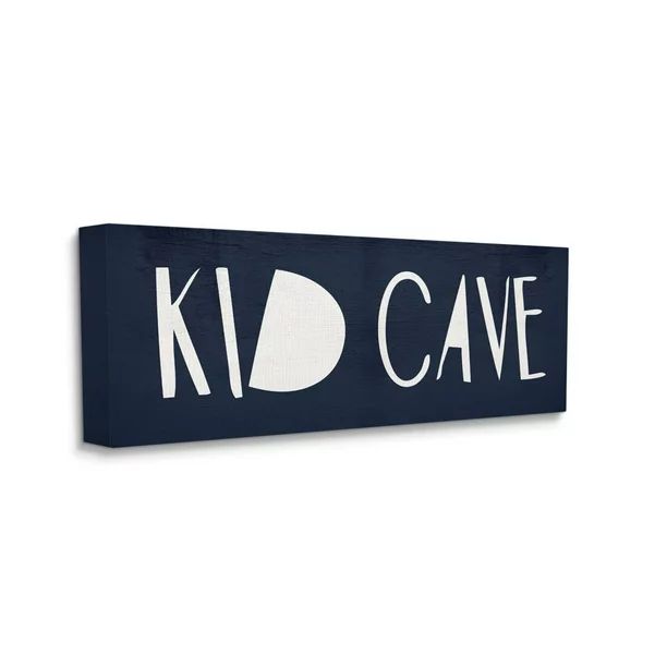 Stupell Industries Minimal Rustic Blue White Kid Cave Sign Canvas Wall Art Design by Daphne Polse... | Walmart (US)