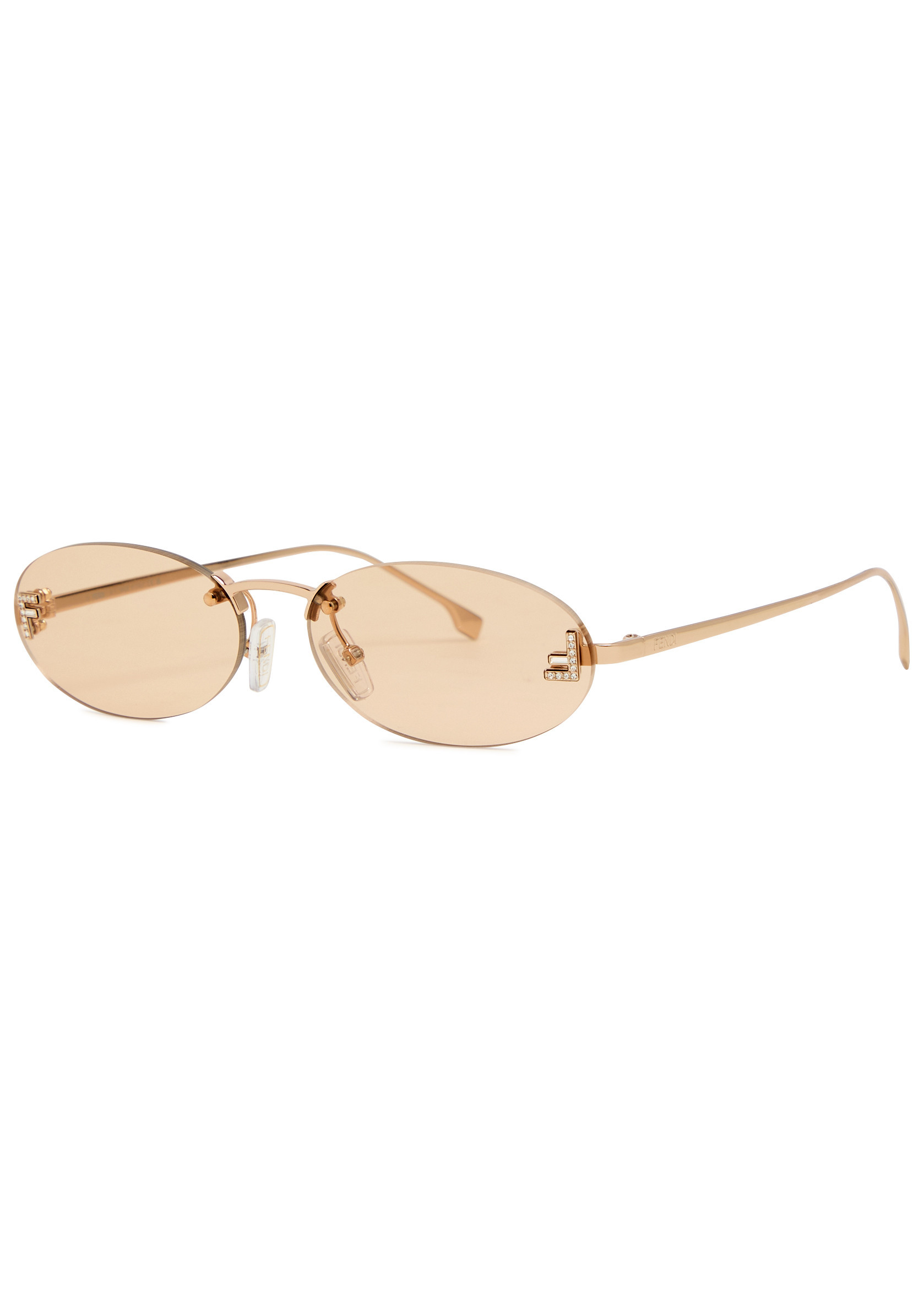 Narrow oval-frame sunglasses | Harvey Nichols