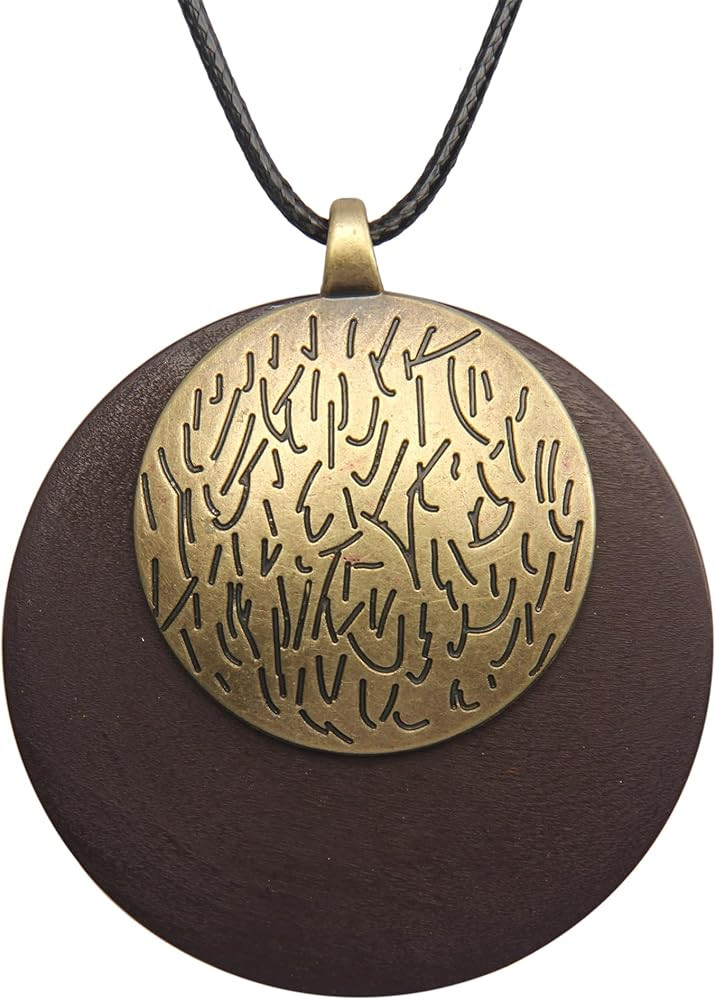Leather Necklace For Women Funky Necklace Choker String Cord Necklace with Pendant Boho Style Jew... | Amazon (US)