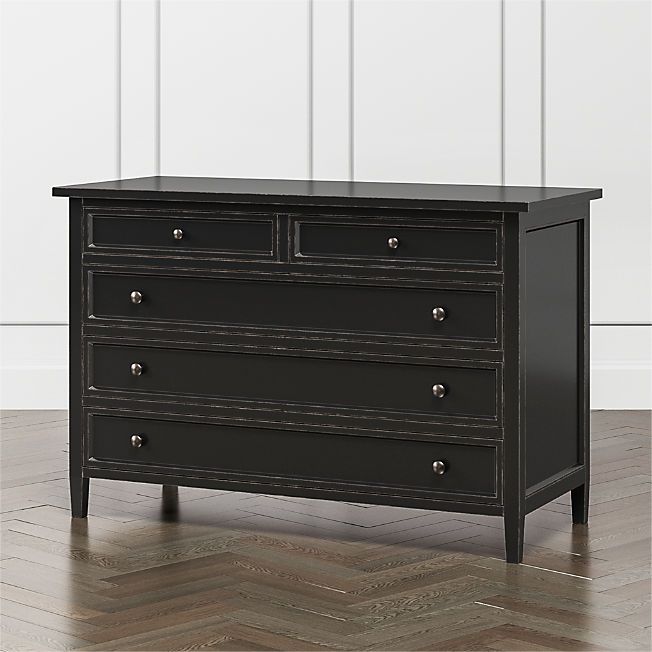 Harbor Bruno Black 5-Drawer Dresser + Reviews | Crate & Barrel | Crate & Barrel