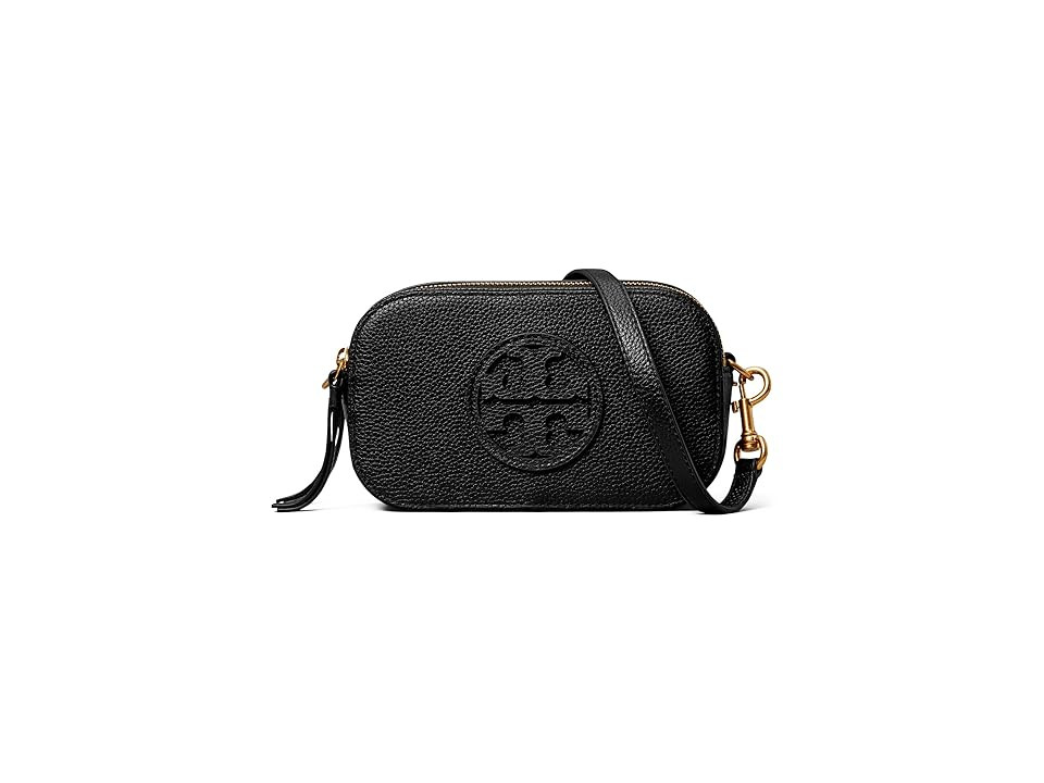 Tory Burch Miller Mini Crossbody Bag Women's Handbags Black, Leather | Zappos