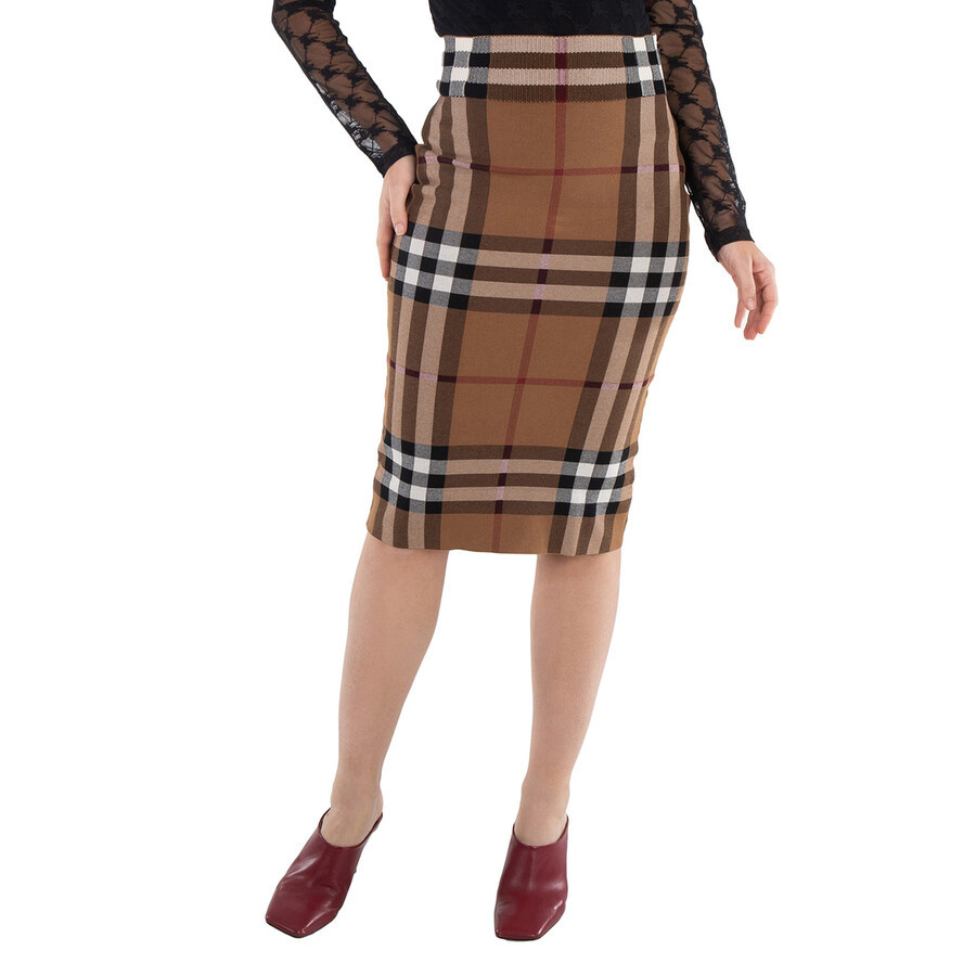 Birch Brown Check Jacquard Skirt, Size X-Small | Jomashop.com & JomaDeals.com