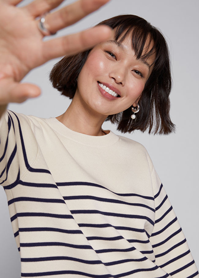 Boxy Nautical Striped Sweater | & Other Stories US