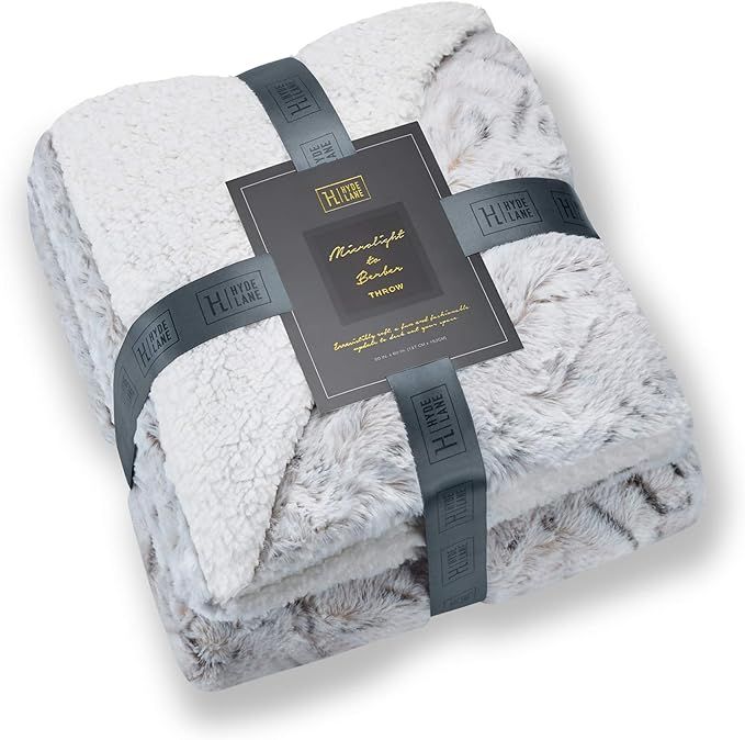Hyde Lane Super Soft Cozy Blanket for Couch & Bed – 2 Way Reversible Texture Fluffy Warm Sherpa... | Amazon (US)
