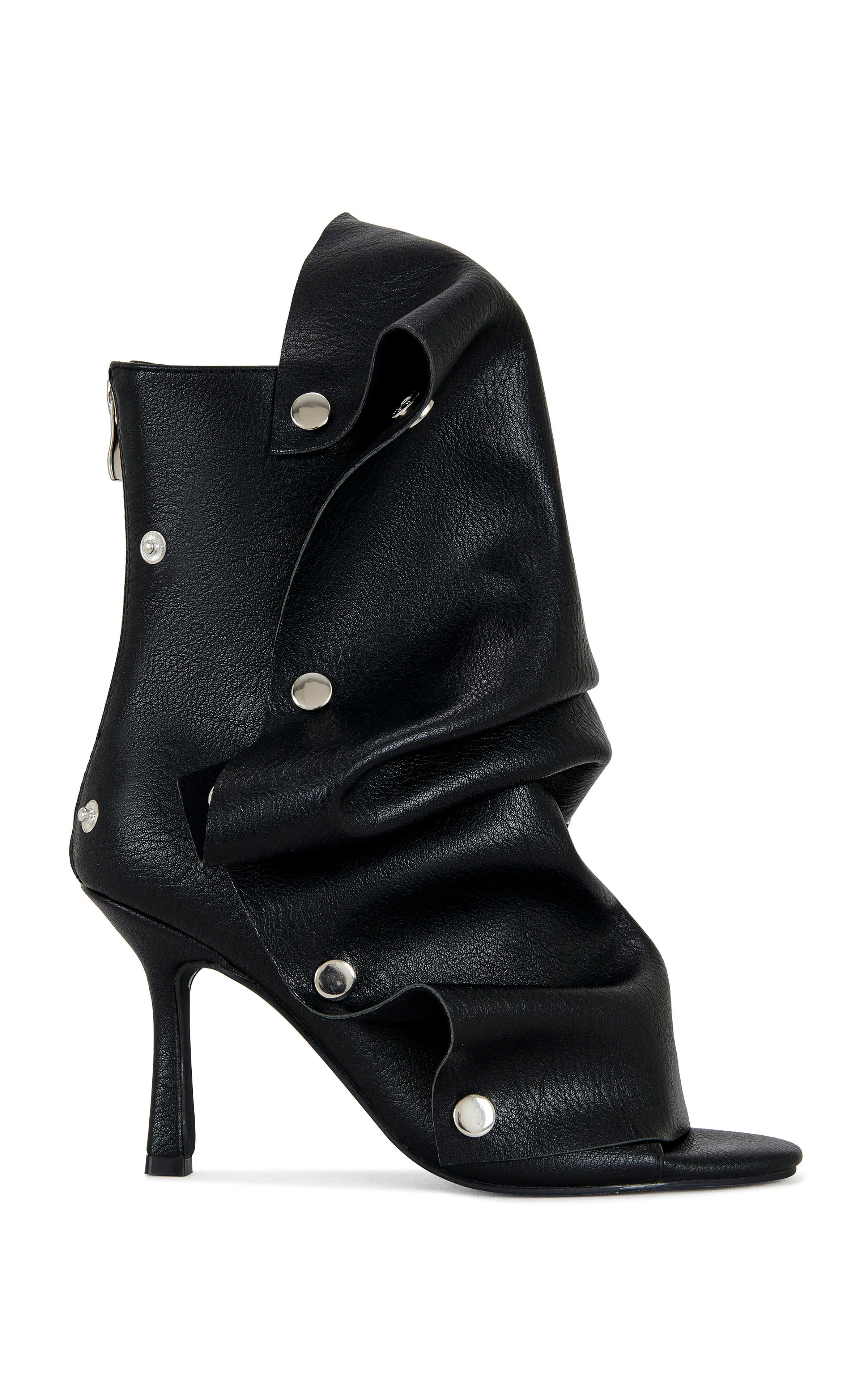 BIRDSONG-BLACK PEEP TOE STILETTO BOOTIE | Azalea Wang