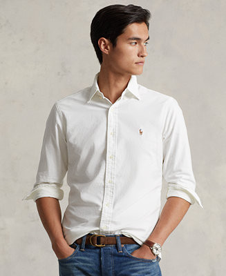Men's Long-Sleeve Oxford Shirt | Macy's