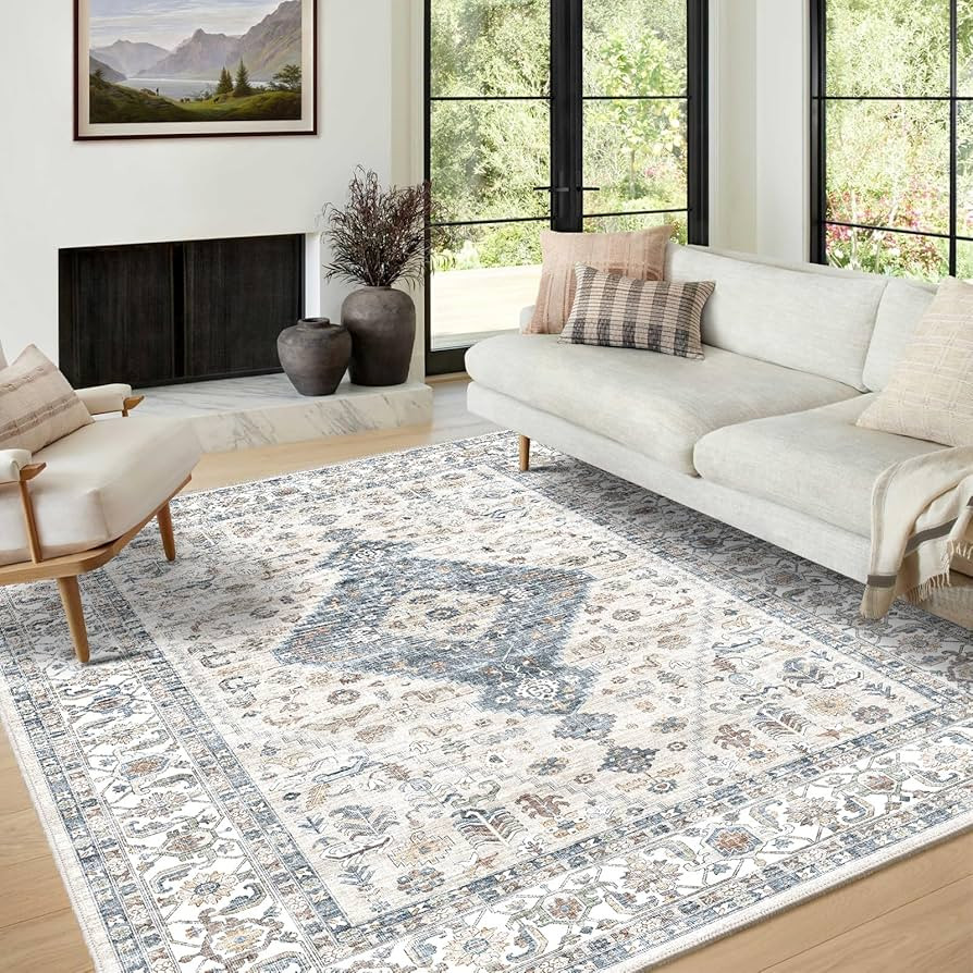 9x12 Area Rug， Washable 9x12 Rug for Living Room, Area Rugs for Bedroom or Dining Room | Amazon (US)