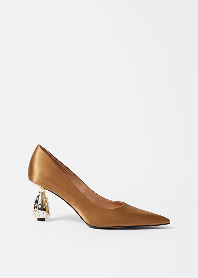 Droplet-Heel Satin Pumps | & Other Stories (EU + UK)