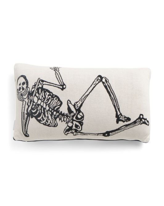 23x12 Reversible Skeleton Pillow | TJ Maxx