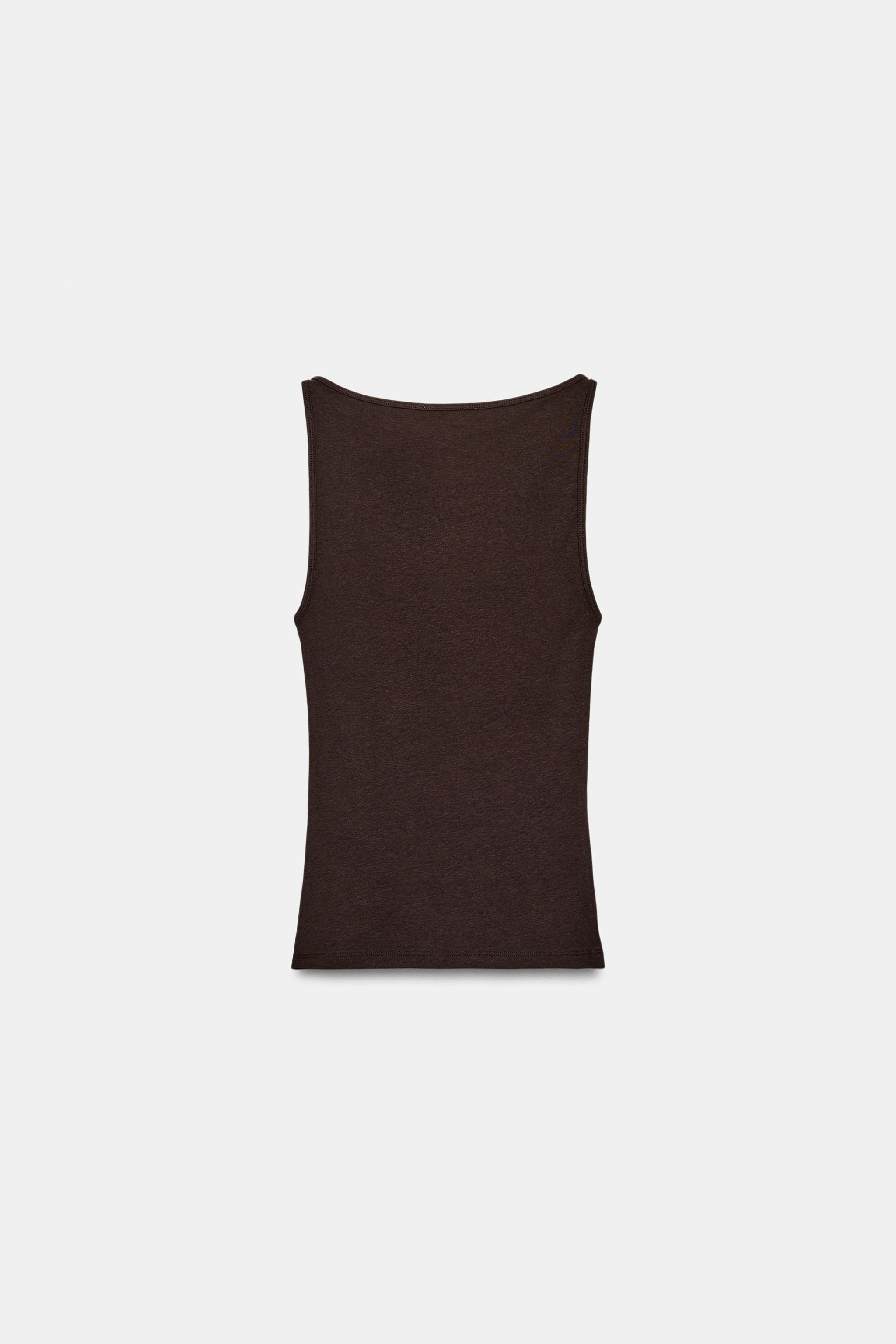 MINIMAL SLEEVELESS T-SHIRT | Zara US