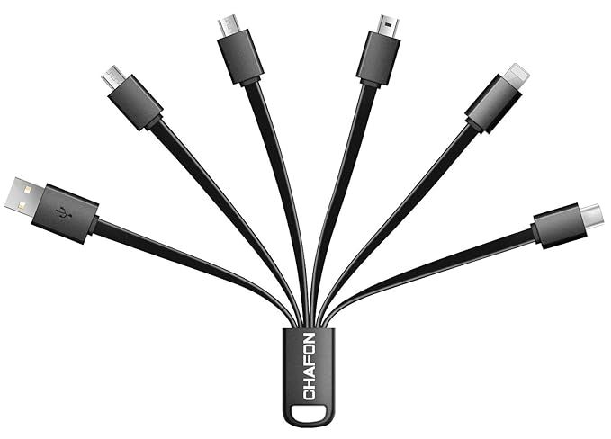 CHAFON Multi Charging Cable 6 in 1 with USB 2.0,Type C,Micro B,Mini B Connectors Compatible with ... | Amazon (US)