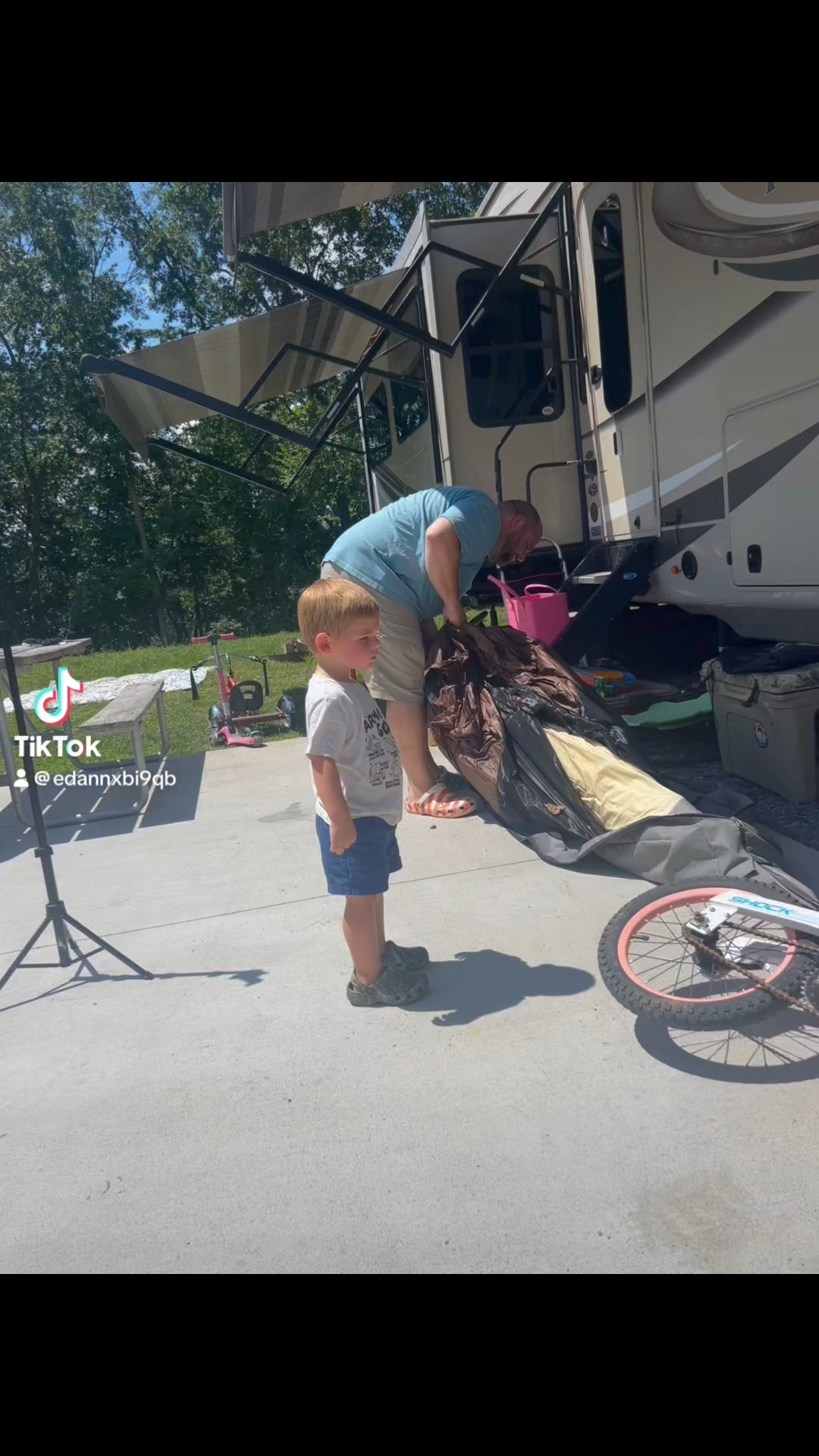 Beating this summer heat along with those pesky mosquitoes and putting our Gazebo up! This is such a great investment for weekend warrior campers or full timers!

#LTKSeasonal #LTKFamily #LTKTravel