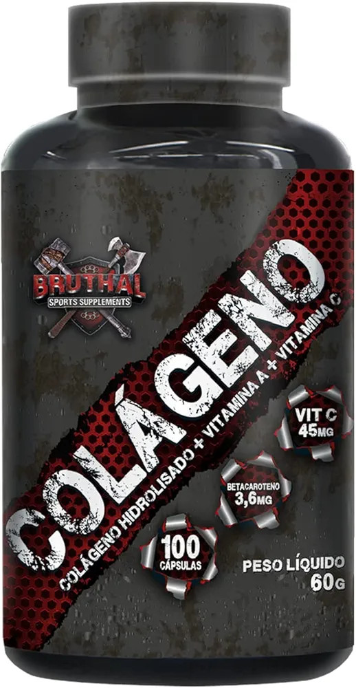 Collagen Colágeno Hidrolisado - 100 Cápsulas - Bruthal | Amazon (BR)