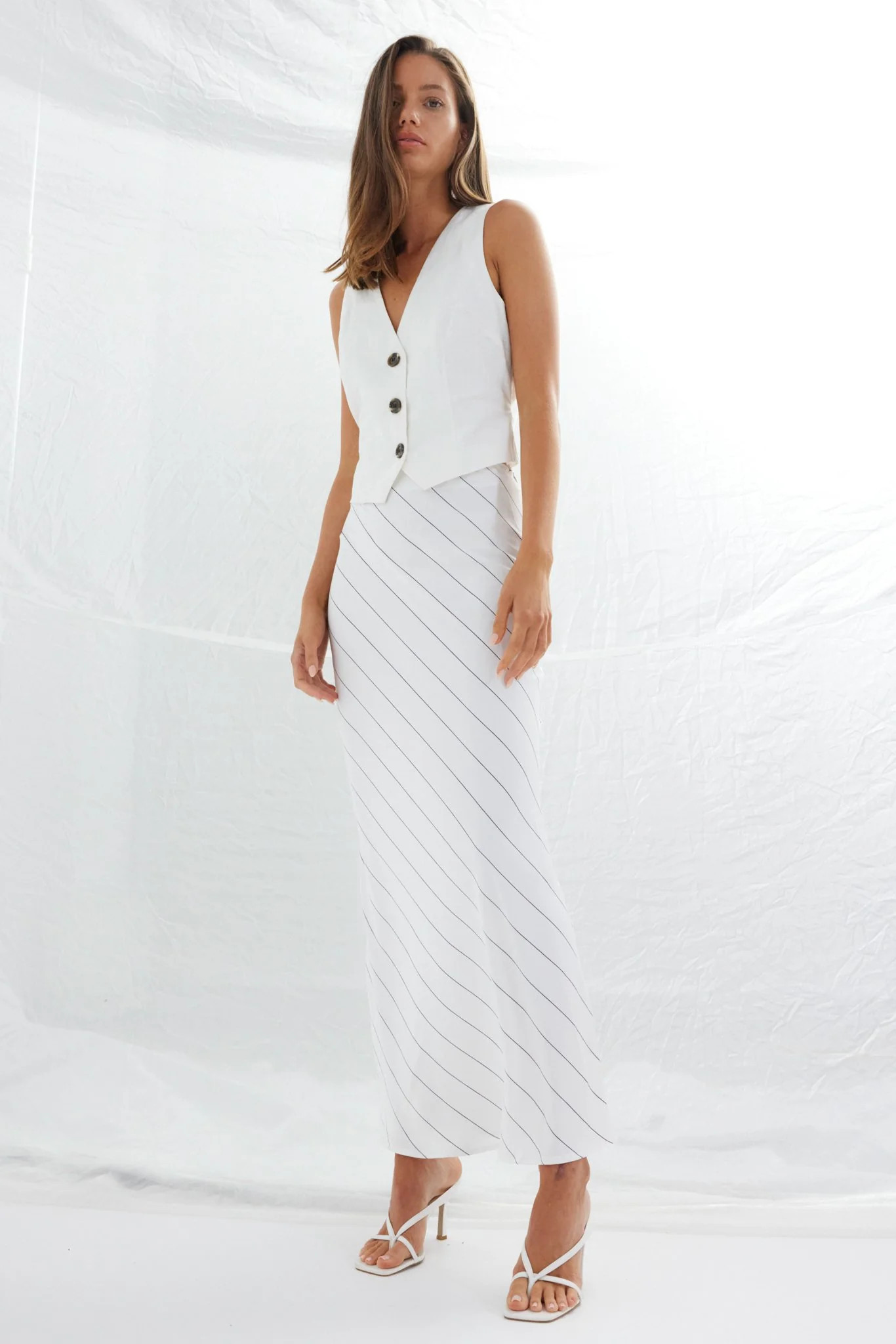 HEIDI STRIPE SLIP SKIRT | SNDYS (global)