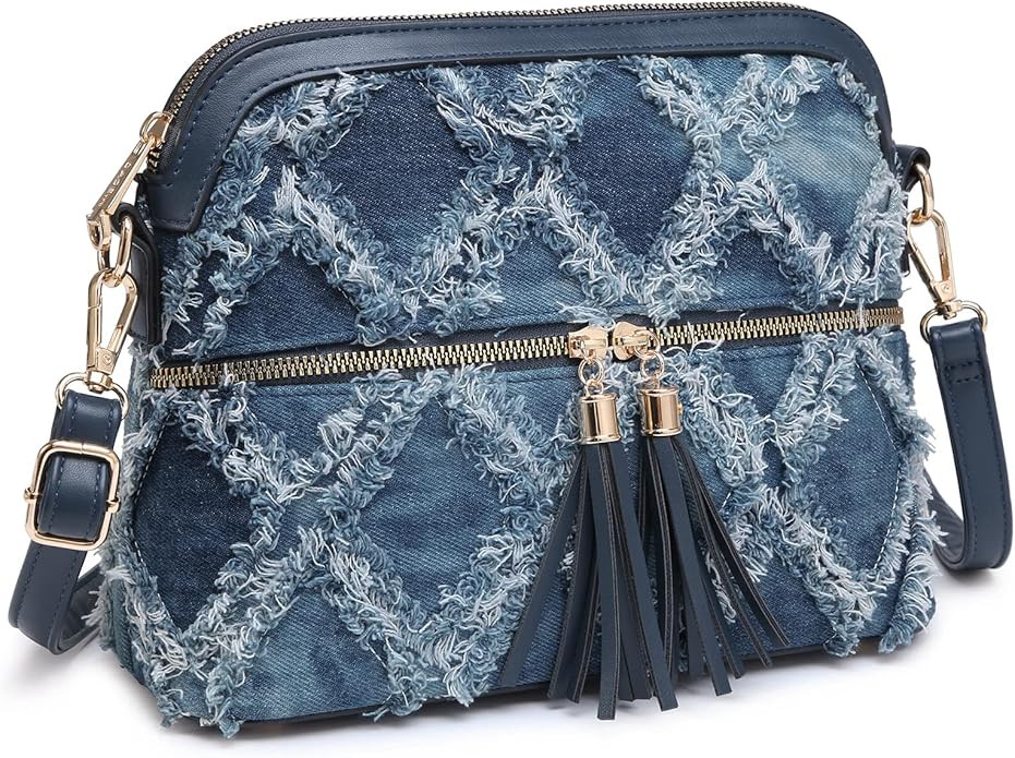 Dasein Women Tassel Zipper Pocket Crossbody Bag Shoulder Purse Fashion Travel Bag with Multi Pock... | Amazon (US)