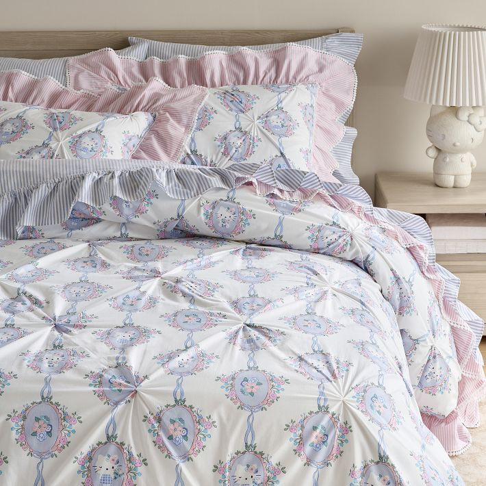 Hello Kitty® Locket Duvet Cover | Pottery Barn Teen