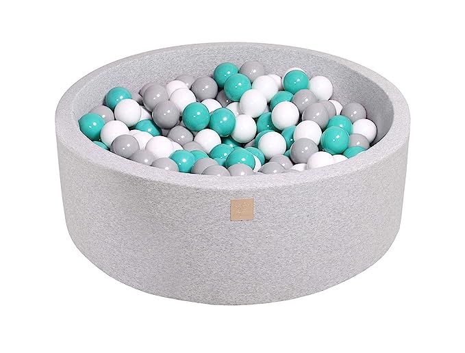 MEOWBABY Foam Ball Pit 35 x 11.5 in /200 Balls Included ∅ 2.75in Round Ball Pit for Baby Kids S... | Amazon (US)