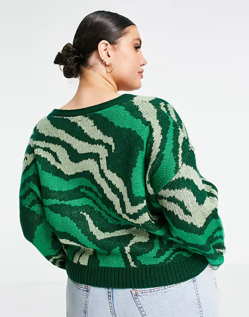 ASOS DESIGN Curve cardigan in swirl pattern | ASOS | ASOS (Global)