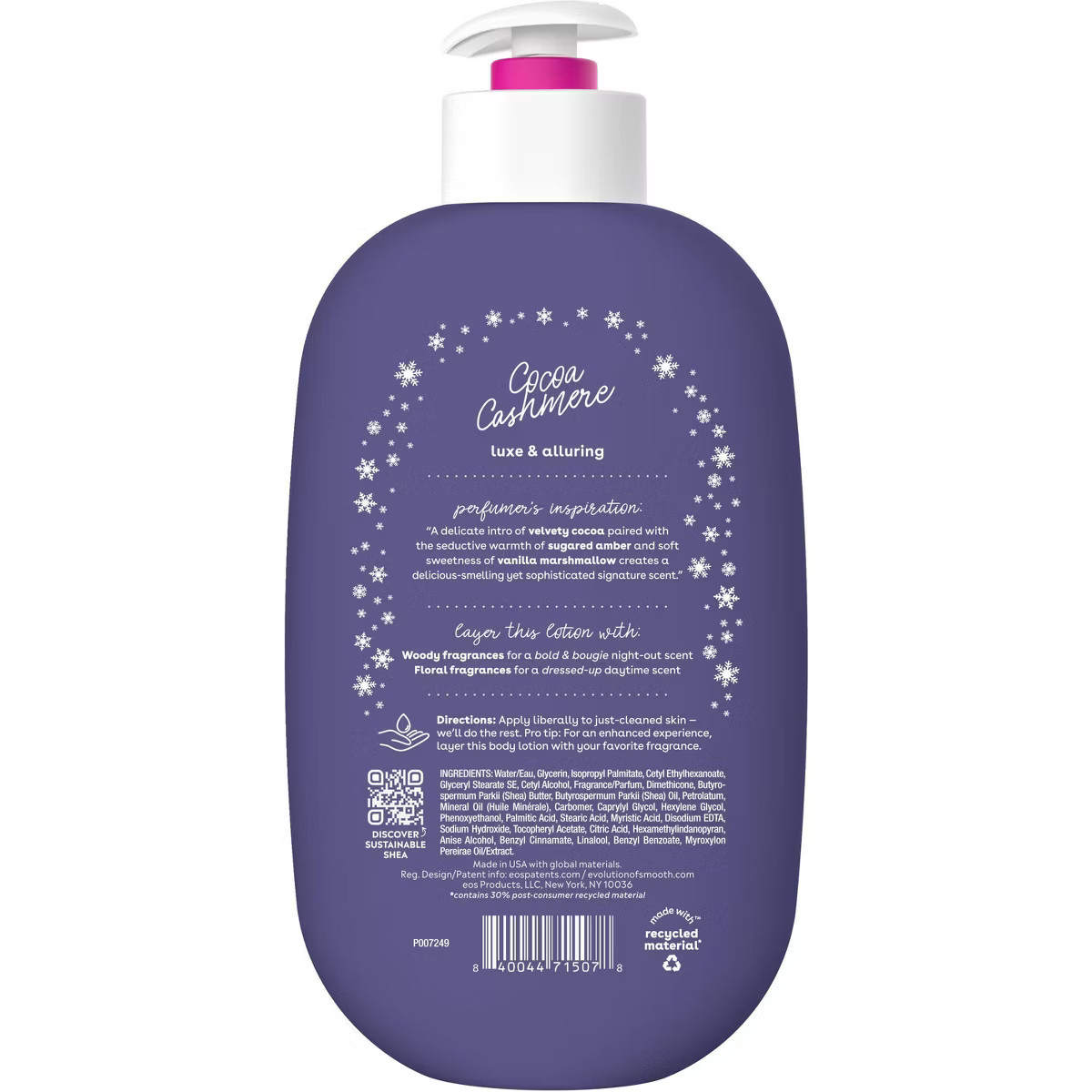 eos Holiday Body Lotion - Cocoa Cashmere - 16 fl oz | Target