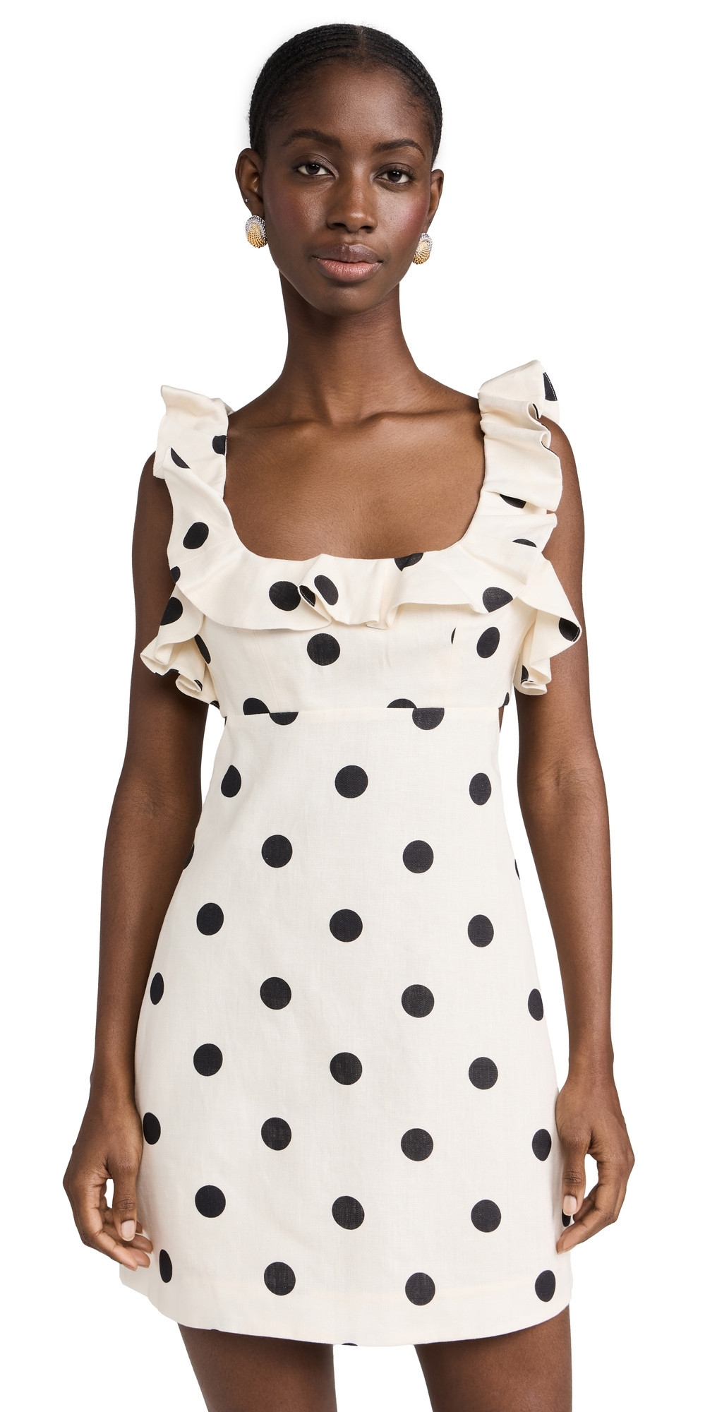 Zimmermann Crush Frill Mini Dress Cream/Dot Black 1 | Shopbop