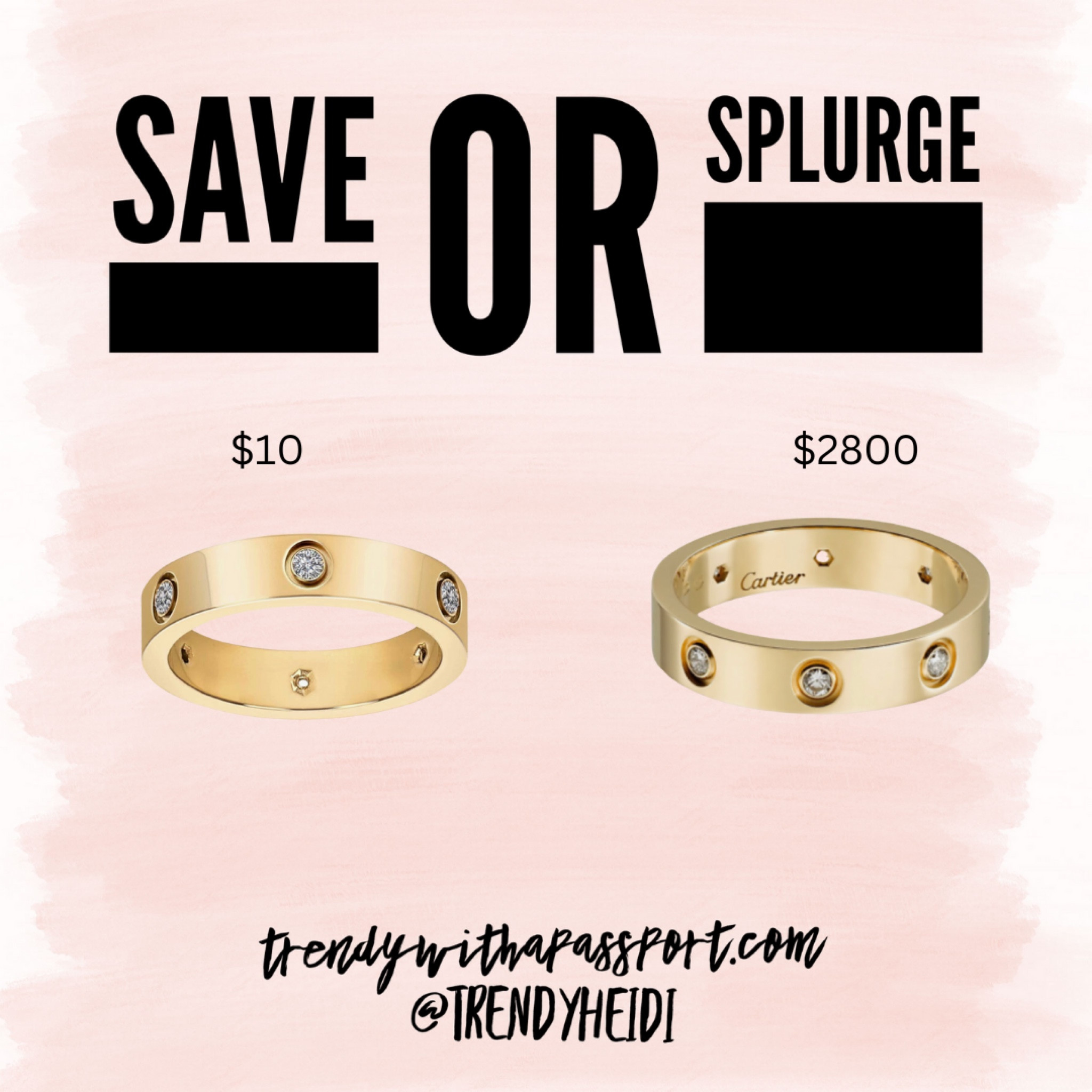 #fashion #weddingring #rings #beautiful #jewellery #gold #engagement #luxury #engagementring #bride #style #weddingday #silver #diamonds #trendy #happy #picoftheday #inspiration #bling #chic #trendyheidi #savesplurge 
Save or splurge, save splurge 

#LTKunder50 #LTKSeasonal #LTKGiftGuide