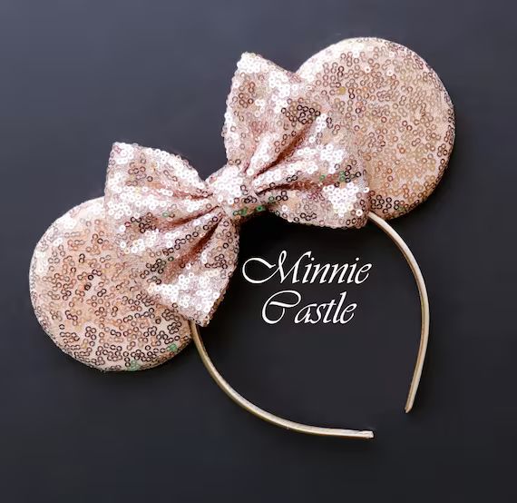 Rose gold minnie mouse ears headband, Minnie ears, rose gold minnie ears,rose gold ears, rose gol... | Etsy (US)