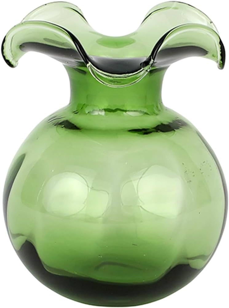 Vietri Hibiscus Glass Dark Green Bud Vase | Amazon (US)