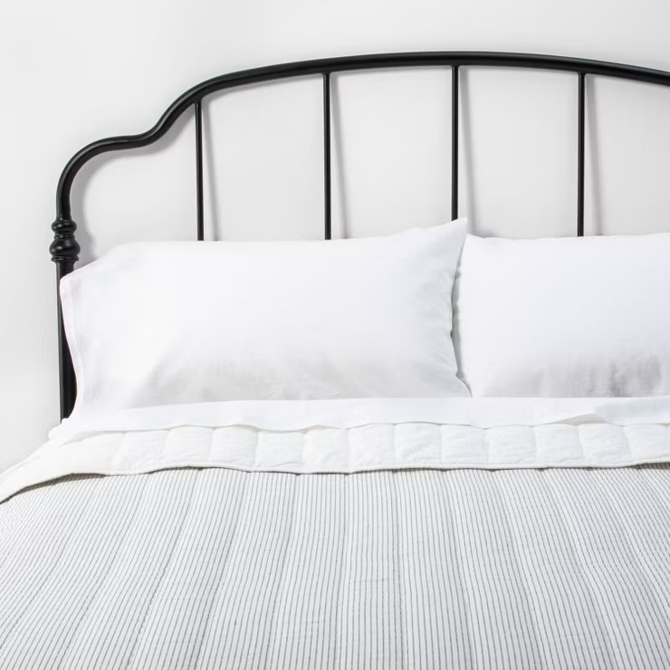 Microstripe Quilt Sour Cream/Railroad Gray - Hearth & Hand™ with Magnolia | Target